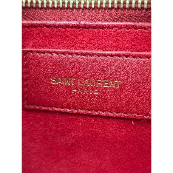 Pre-owned Yves Saint Laurent Calfskin Small Sac de Jour Handbag Red - Picture 7 of 16